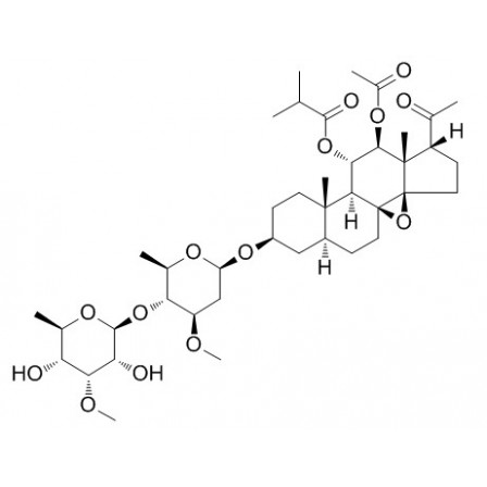 3-O-beta-Allopyranosyl-(1->4)-beta-oleandropyranosyl-11-O-isobutyryl-12-O-acetyltenacigenin B 3-O-beta-Allopyranosyl-(1->4)-beta-oleandropyranosyl-11-O-isobutyryl-12-O-acetyltenacigenin B